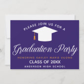 Invitation Moderne Purple Custom 2025 Graduation Party (Devant)