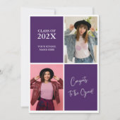 Invitation Moderne Purple Photo Graduation 2025 (Devant)
