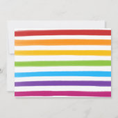 Invitation Moderne Rainbow Stripes Watercolor Party (Dos)