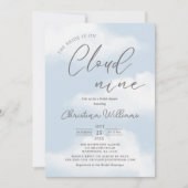 Invitation Moderne Réception de Mariage Cloud 9 (Devant)