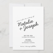 Invitation Moderne Retro amusant WhimssScript Mariage Invitat (Devant)