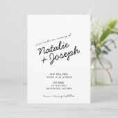 Invitation Moderne Retro amusant WhimssScript Mariage Invitat (Debout devant)