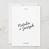 Invitation Moderne Retro amusant WhimssScript Mariage Invitat (Dos)