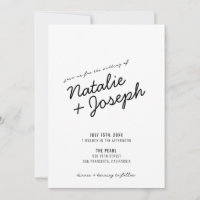Moderne Retro amusant WhimssScript Mariage Invitat