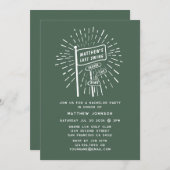 Invitation Moderne Retro Bachelor Party Dernier Swing Golf Gr (Devant / Derrière)