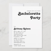 Invitation Moderne Retro Letting Bachelorette Party (Devant)