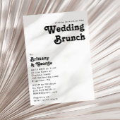Invitation Moderne Retro Lettres Mariage Brunch