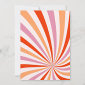 Invitation Moderne Rétro Orange Terracotta les années 70 Mari (Dos)