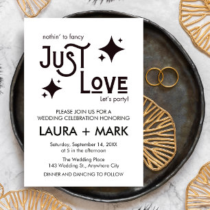 Invitation Moderne Rien De Fancy Just Love Mariage