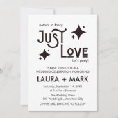 Invitation Moderne Rien De Fancy Just Love Mariage (Devant)