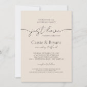 Invitation Moderne Rien De Fancy Just Love Simple Mariage (Devant)