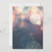 Invitation Moderne Romantique Bokeh Lumières Anniversaire Dîn (Dos)