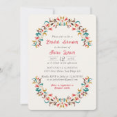 Invitation Moderne Romantique Élégant FloralWreath Fête des m (Devant)