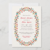 Invitation Moderne Romantique Élégant FloralWreath Fête des m (Devant)