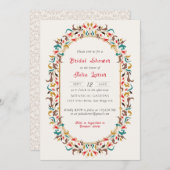 Invitation Moderne Romantique Élégant FloralWreath Fête des m (Devant / Derrière)