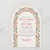 Invitation Moderne Romantique Élégant FloralWreath Fête des m (Devant / Derrière)