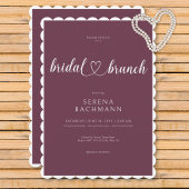 Invitation Moderne Romantique Minimale Bourgogne Brunch nupti