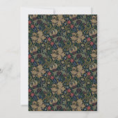 Invitation Moderne romantique Morris Floral Indigo Mariage (Dos)