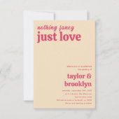 Invitation Moderne rose Rétro Rien de fantaisie Juste Amour M (Devant)