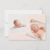 Invitation Moderne rose rousse être ma marraine baptême (Dos)