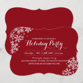 Invitation moderne rouge et blanc pour une fête de (Devant / Derrière)