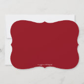 Invitation moderne rouge et blanc pour une fête de (Dos)