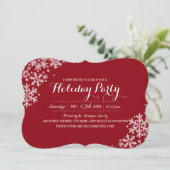 Invitation moderne rouge et blanc pour une fête de (Debout devant)