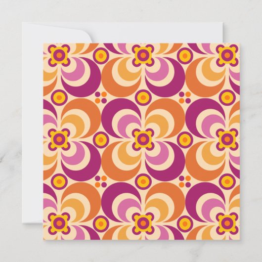 Invitation Moderne, rouge violet orange QR CODE TOUT EN UN (Dos)