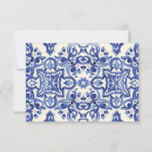 Invitation moderne RSVP La Dolce vita citron (Dos)