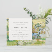 Invitation Moderne Rustic Fields Mariage paysage de montagne (Debout devant)
