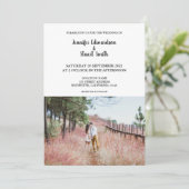 Invitation Moderne rustique ajouter vos propres photos Mariag (Debout devant)