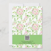 Invitation Moderne Rustique Aquarelle extérieure Mariage Flor (Dos)