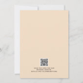 Invitation Moderne Rustique Aquarelle extérieure Mariage Flor (Dos)