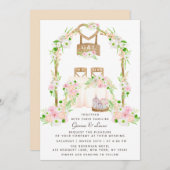 Invitation Moderne Rustique Aquarelle extérieure Mariage Flor (Devant / Derrière)