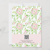 Invitation Moderne Rustique Aquarelle extérieure Mariage Flor (Dos)