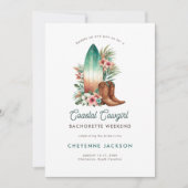 Invitation Moderne Rustique Cowgirl côtière Bachelorette Invi (Devant)