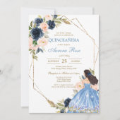 Invitation Moderne Rustique de Quinceañera (Devant)