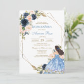 Invitation Moderne Rustique de Quinceañera (Debout devant)