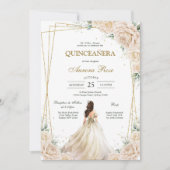 Invitation Moderne Rustique de Quinceanera (Devant)