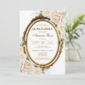 Invitation Moderne Rustique de Quinceañera (Debout devant)