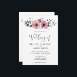Invitation Moderne rustique élégant fleurs d'aquarelle Mariag<br><div class="desc">Faire-part de mariage rustique et élégant de fleurs d'aquarelle. Elégant tons pastel à l'aquarelle fleurie. Ajoutez votre nom et votre texte pour personnaliser.</div>
