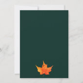 Invitation Moderne Rustique Feuilles d'automne Fête des marié (Dos)