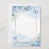Invitation moderne rustique florale pour Quinceane (Dos)