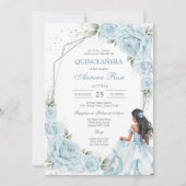 Invitation Moderne Rustique Florale pour Quinceane (Devant)