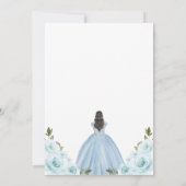 Invitation moderne rustique florale pour Quinceane (Dos)