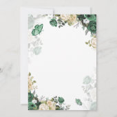 Invitation moderne rustique florale pour Quinceane (Dos)