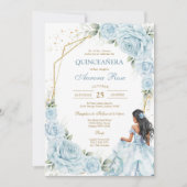 Invitation Moderne Rustique Florale pour Quinceane (Devant)