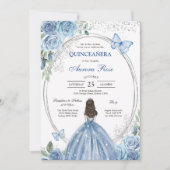 Invitation Moderne Rustique Florale pour Quinceane (Devant)