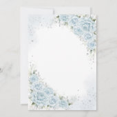 Invitation moderne rustique florale pour Quinceane (Dos)