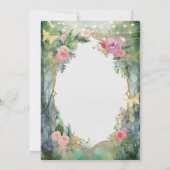 Invitation Moderne Rustique Florale pour Quinceane (Dos)